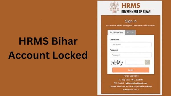 HRMS Bihar Account Locked