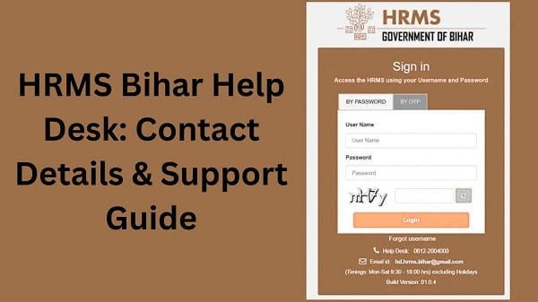 HRMS Bihar Help Desk