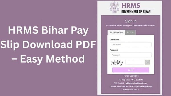HRMS Bihar Pay Slip Download PDF – Easy Method