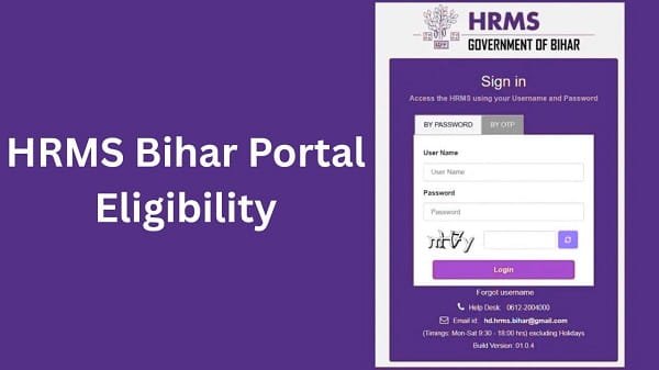 HRMS Bihar Portal Eligibility