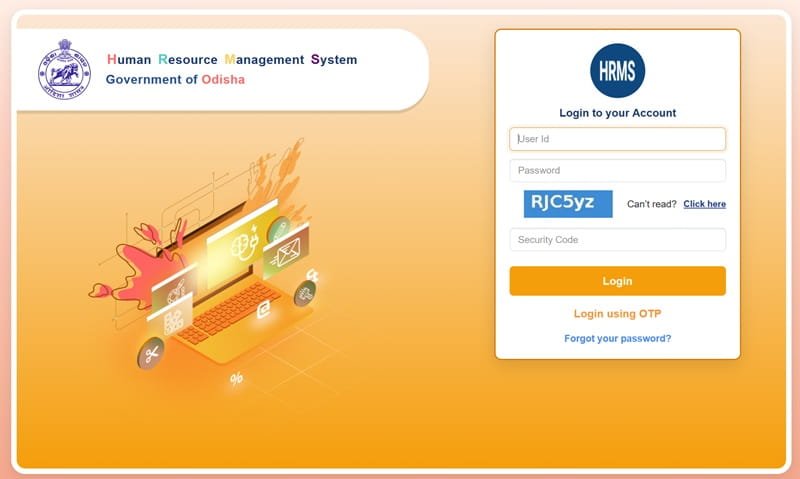 HRMS Odisha Login