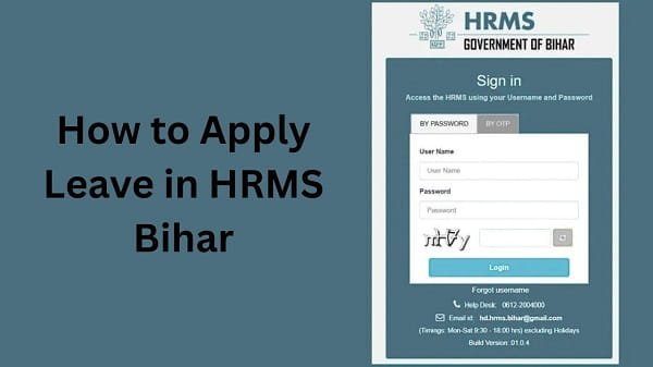 How to Apply Leave in HRMS Bihar