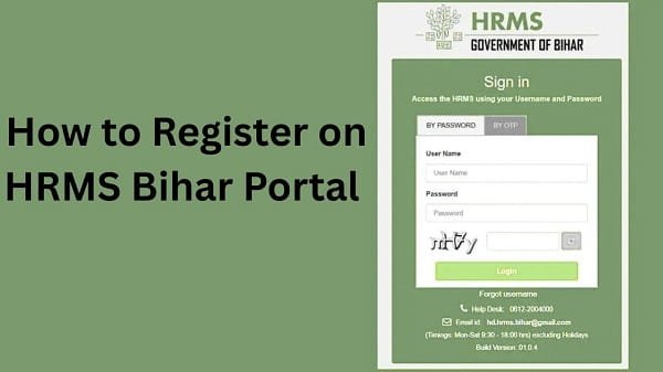 How to Register on HRMS Bihar Portal