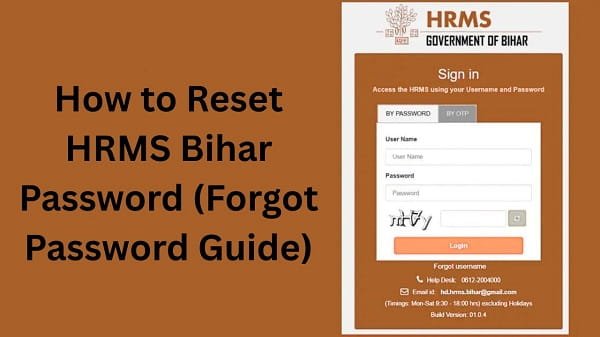 How to Reset HRMS Bihar Password (Forgot Password Guide)